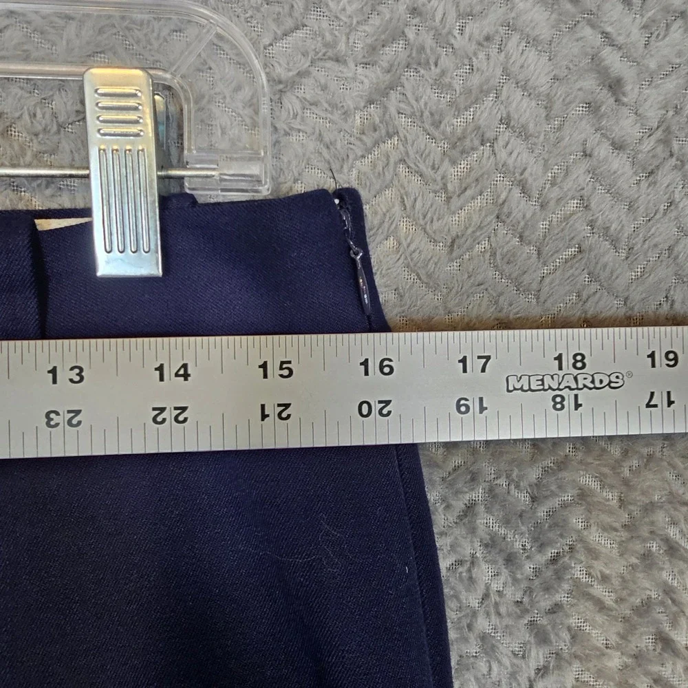 J.Crew Minnie Navy Blue Side Zip Slim Stretch Cotton Pants 6T Tall‎ 1532